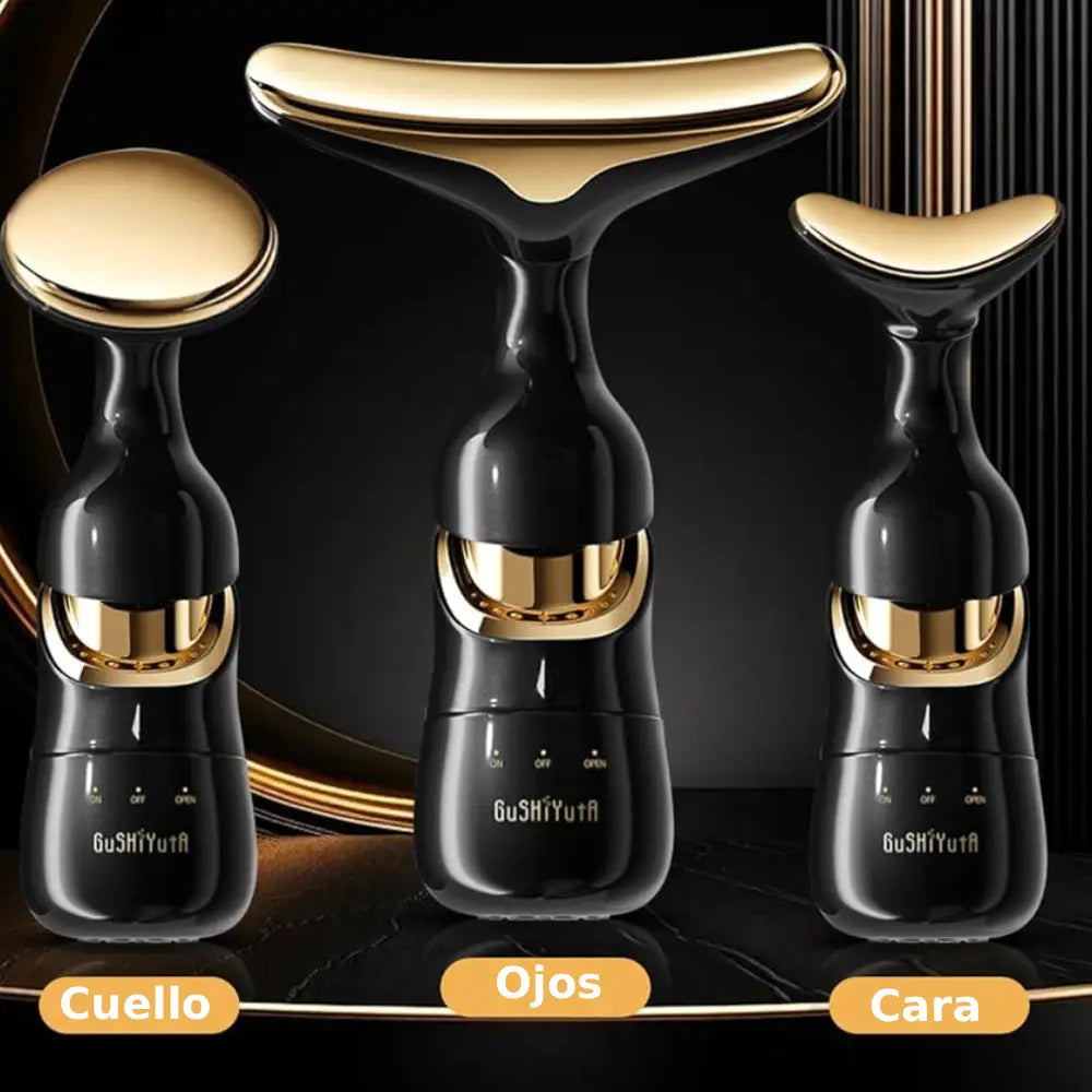 Vitalya™ | Aparato de masaje 3 en 1: rostro, cuello y ojos